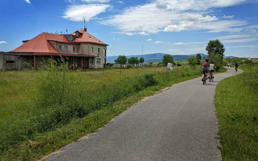 Building of the inactive Liesek railway station, Slovakia