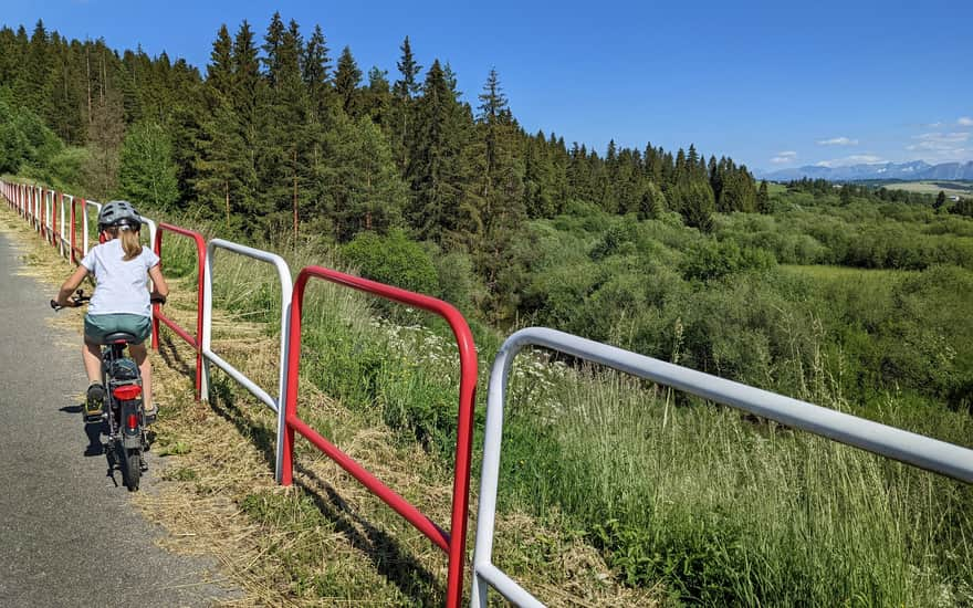 On the cycling route around the Tatra Mountains, Slovakia