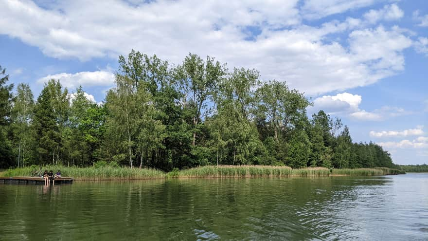 View of the reservoir from a pedal boat