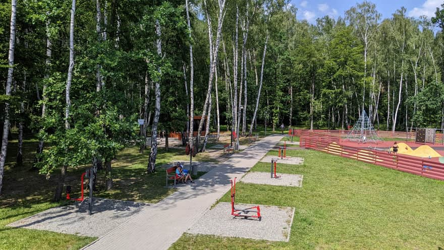 Chechło Reservoir in Trzebinia - playground and exercise equipment