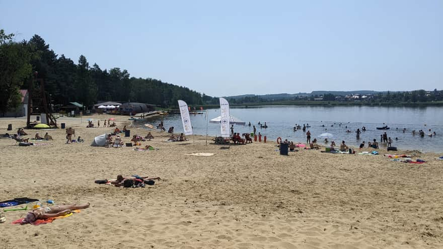 Zalew Chechło w Trzebini - plaża