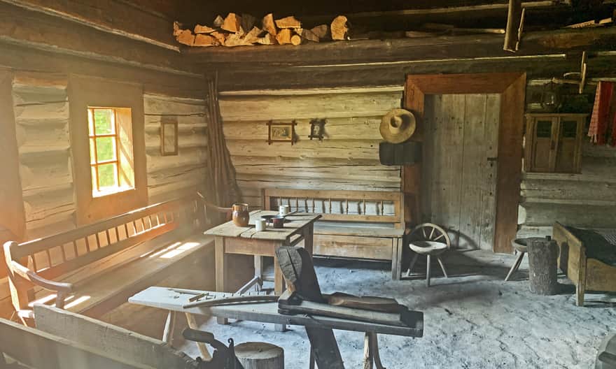 Nadwiślański Ethnographic Park in Wygiełzów - open-air museum, interior of a cottage