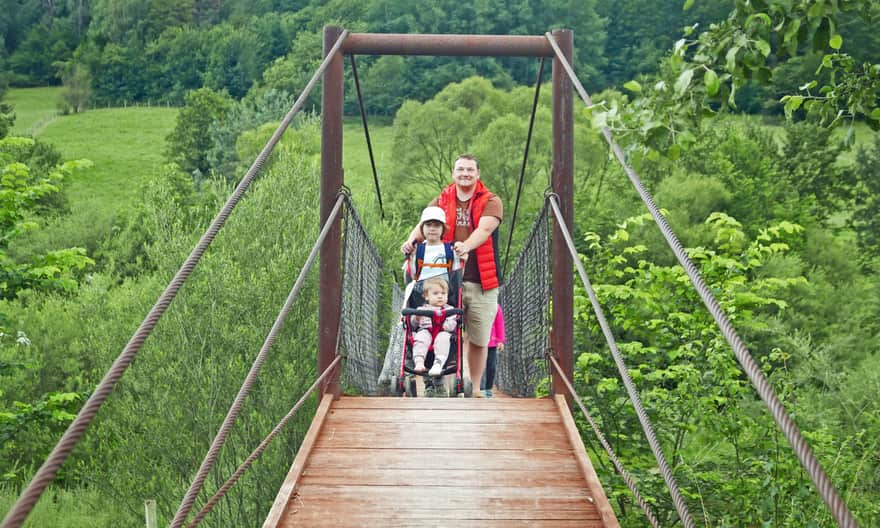 Low Beskids with a Stroller - Trail to Huta Krempska