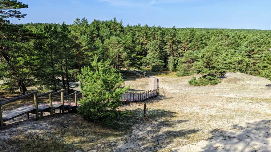 Orzechowska Dune - wooden bridges