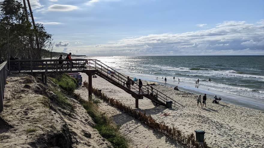 Zejście na plażę nr 1 w Ustce