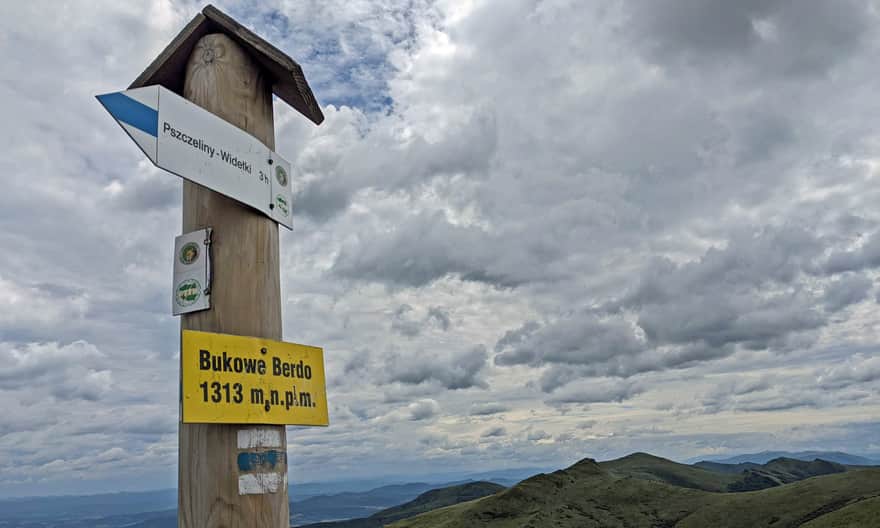 Bukowe Berdo, summit: 1313 meters above sea level