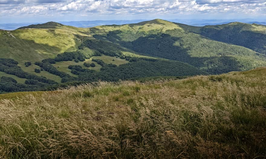 Kopa Bukowska, Halicz i Rozsypaniec, widok z Tarnicy