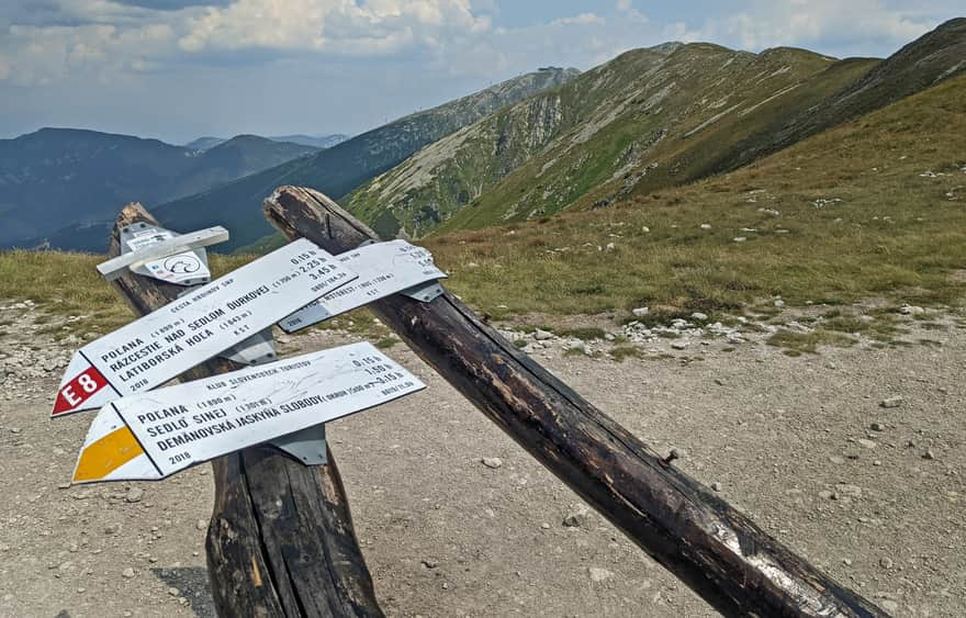 Przełęcz Sedlo Polana. W tle Chopok