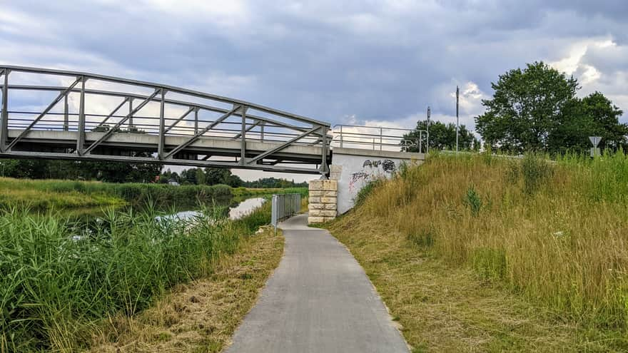 Bike path along the Łączany-Skawina canal