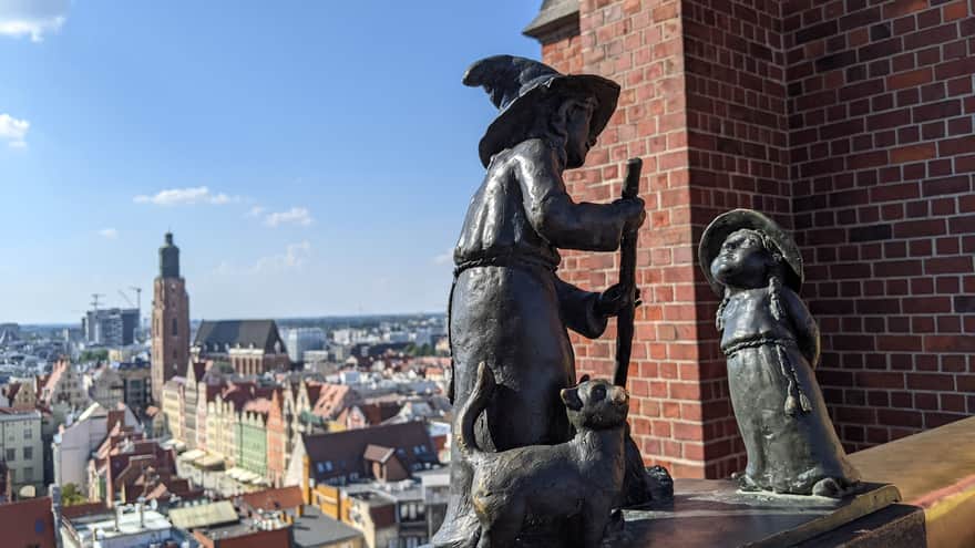 Tekla and Martynka, and the view of Wrocław from the Witch