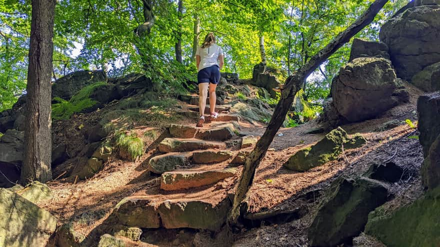 End of the trail - ascent to the summit of Ślęża