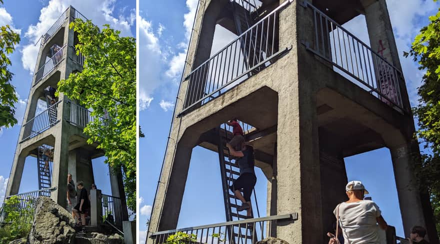 Observation tower at the summit of Ślęża