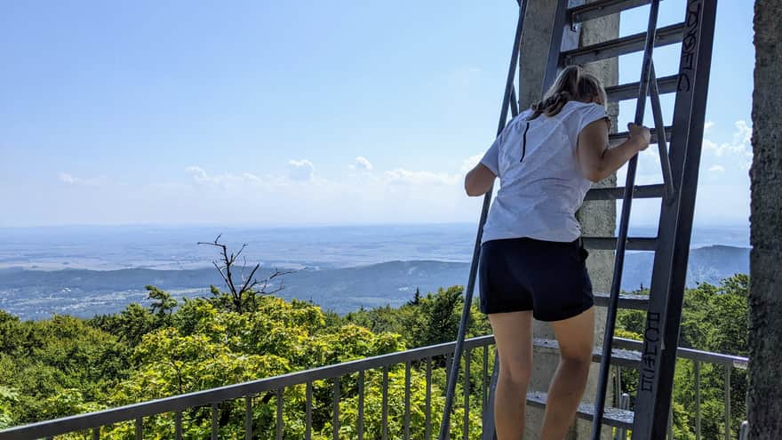 Observation tower at the summit of Ślęża