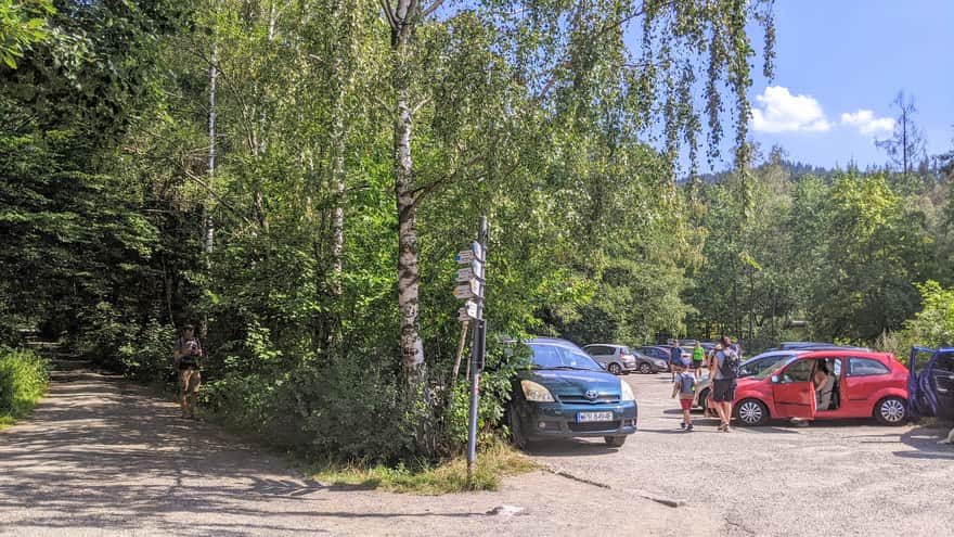 Parking at Tąpadła Pass