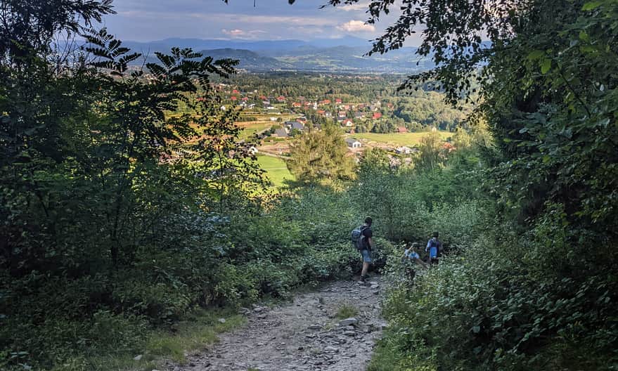 Blue trail to Skrzyczne from Lipowa - first stage of climbing