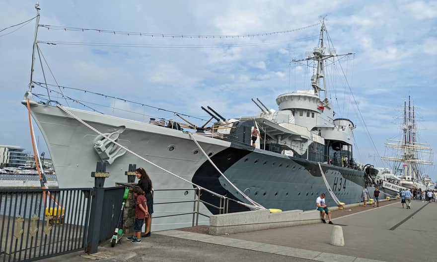 ORP Błyskawica w Gdyni - okręt muzeum