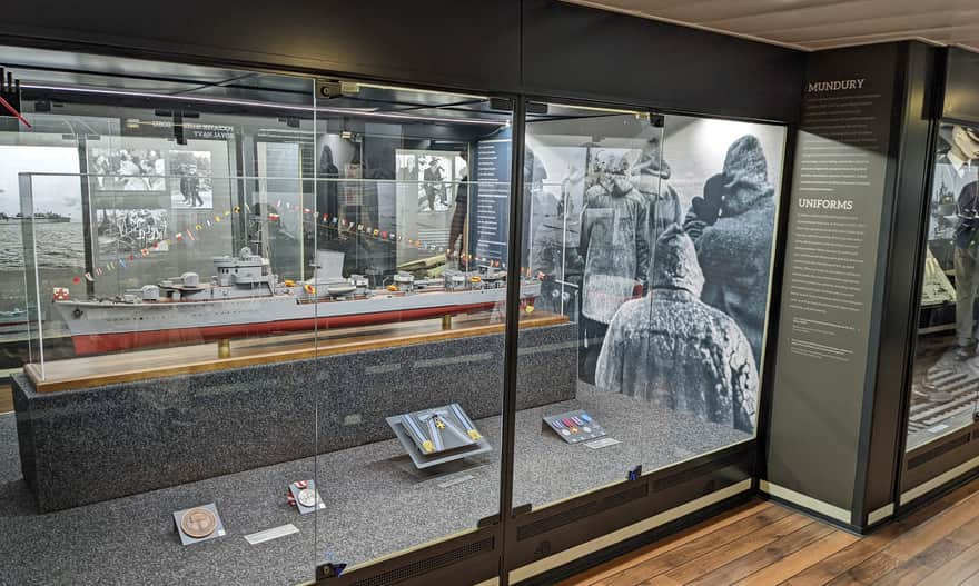 ORP Błyskawica - museum exhibition below the deck