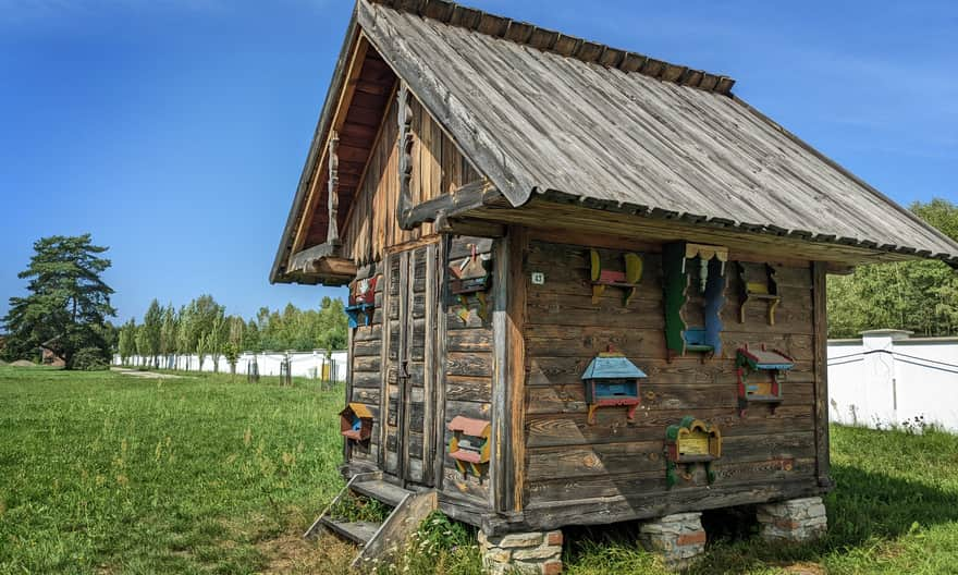 Muzeum Kultury Ludowej w Kolbuszowej, "ul pawilonowy" w dworskim ogrodzie