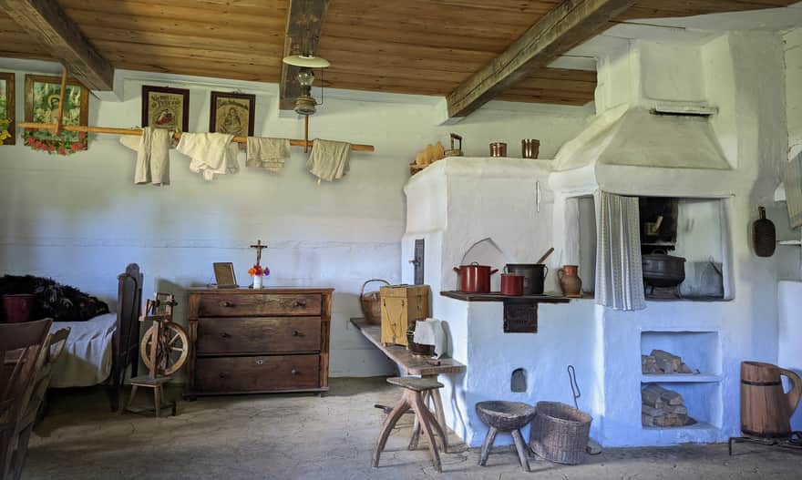 Folk Culture Museum in Kolbuszowa, interior of a cottage