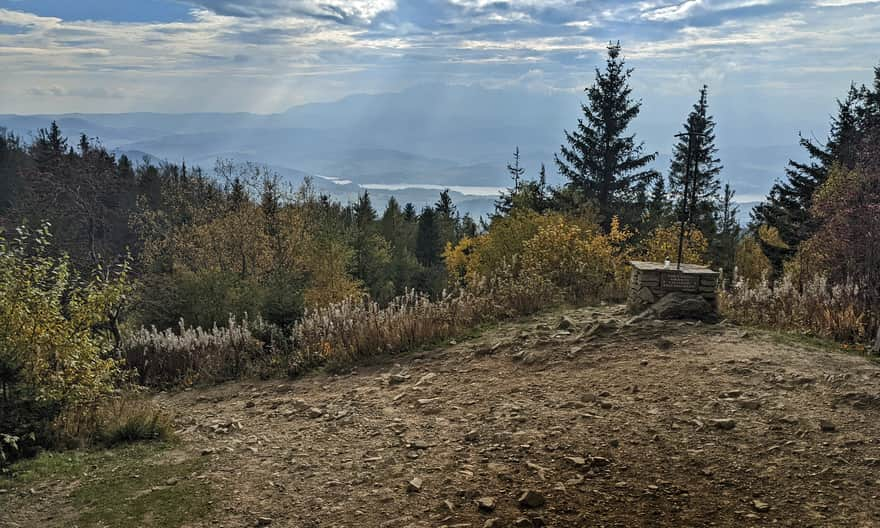 Lubań - peak. View to the south from the observation tower