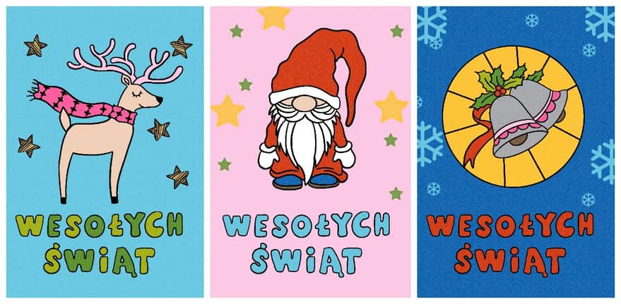 Kartki świąteczne - kolorowanki on-line