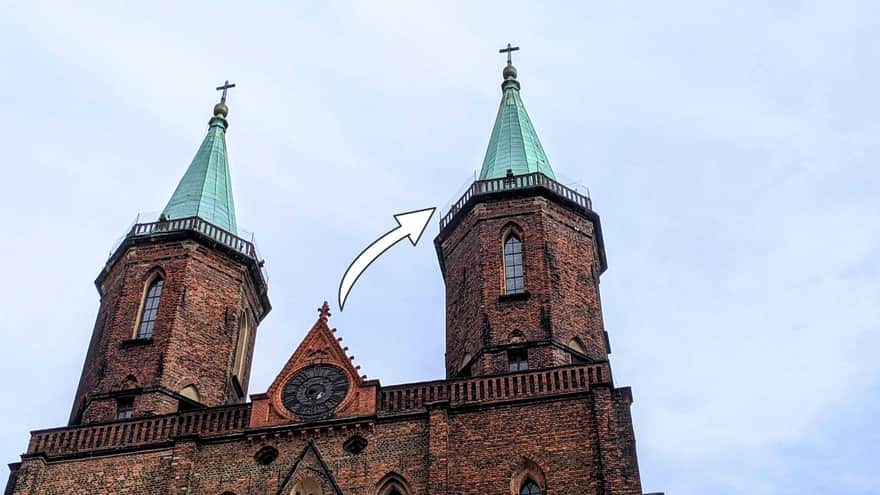 Wieże kościoła Mariackiego w Legnicy - taras widokowy