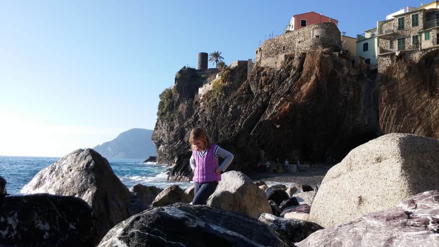 Former beach in Vernazza - only a charming memory remains
