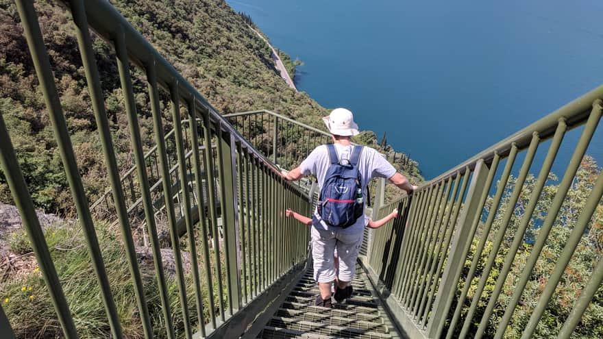 Busatte Tempesta - steep stairs on metal platforms