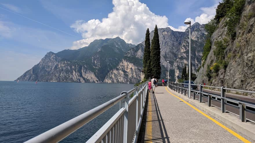 Walking from Riva del Garda to Torbole