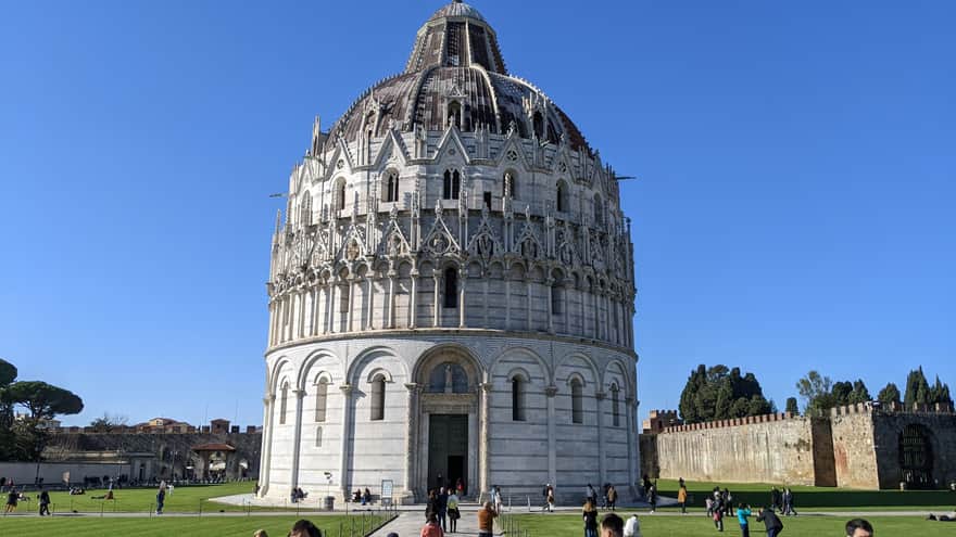 Round building of the Baptistery of St. John in Pisa