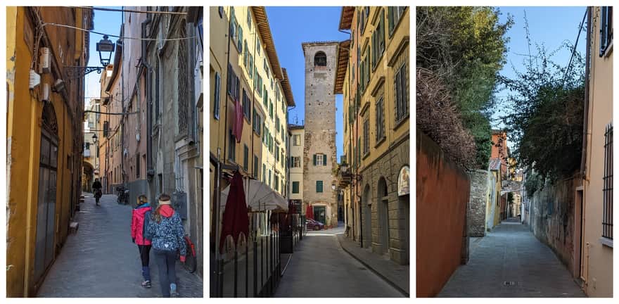 Alleyways in the old town of Pisa