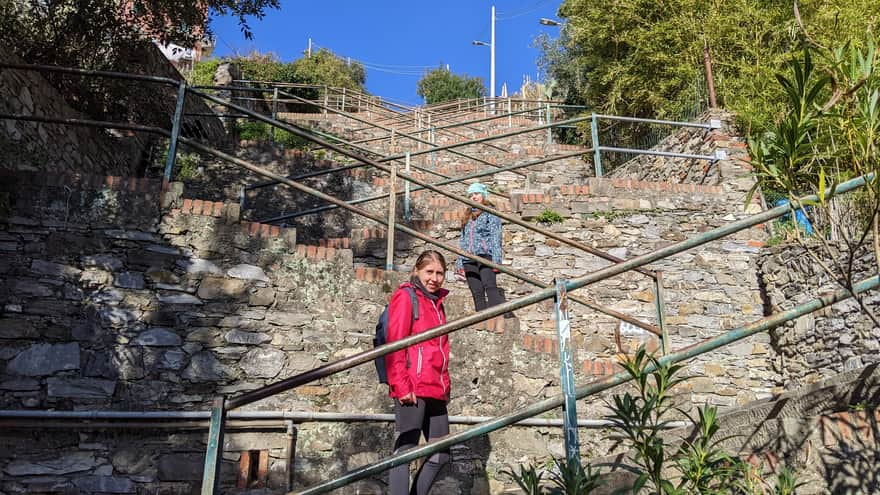 Corniglia - Stairs from the Train Station to the Town