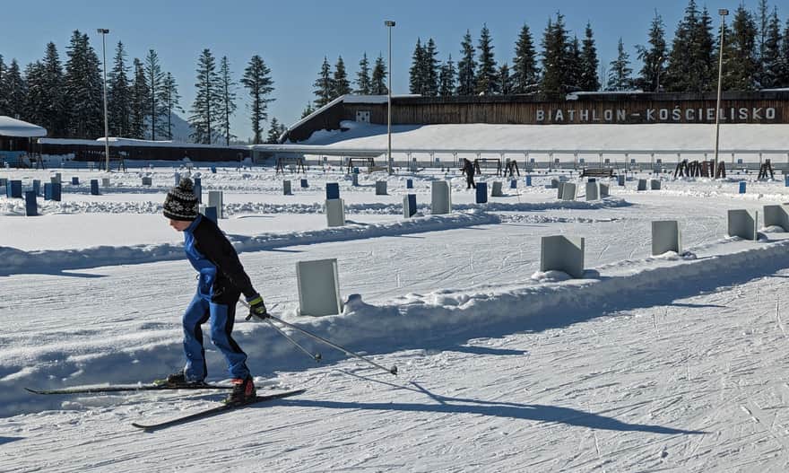 Biegówki na stadionie biathlonowym, Koscielisko - Kiry