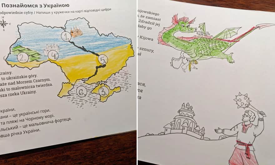 Polsko-ukraińska książeczka z zadaniami i zagadkami do rozwiązywania
