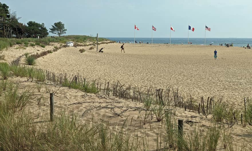 Południowa plaża w Helu (od strony zatoki)