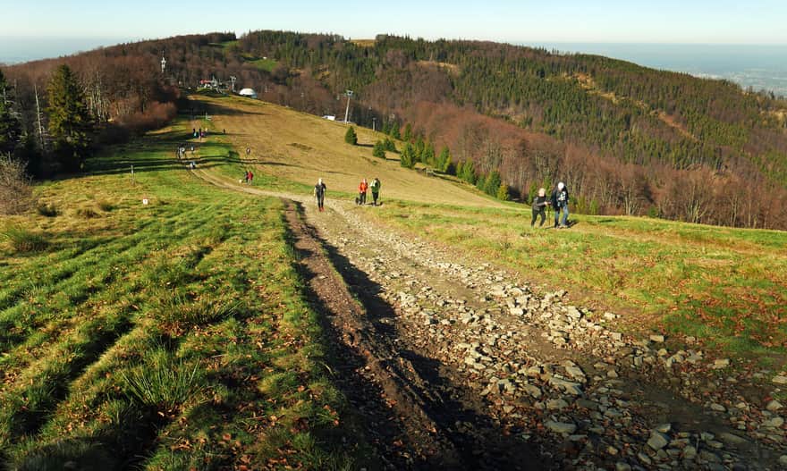 Scenic ridge and meadows between Mała and Wielka Czantoria