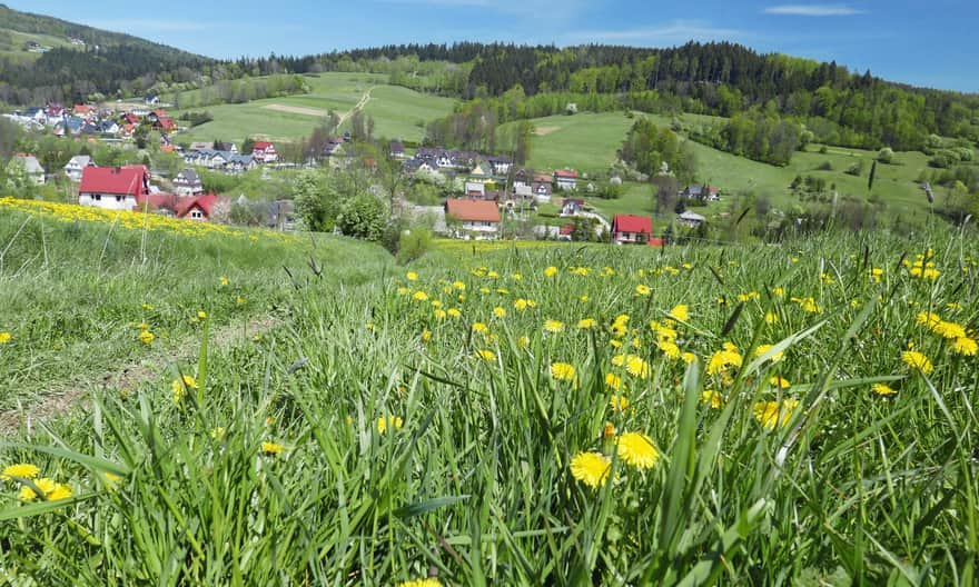 Skomielna Czarna - widok z zielonego szlaku