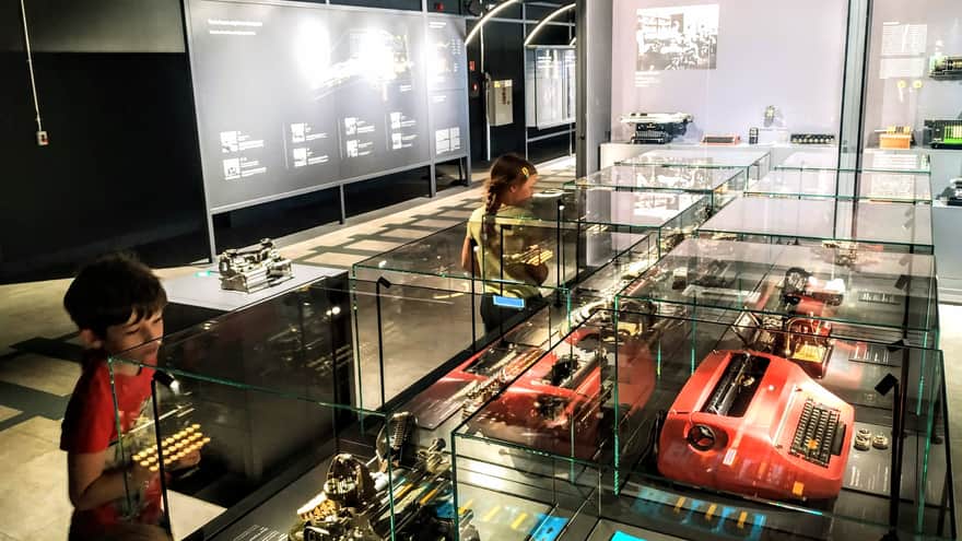 Antique Typewriters. Museum of Engineering and Technology in Krakow