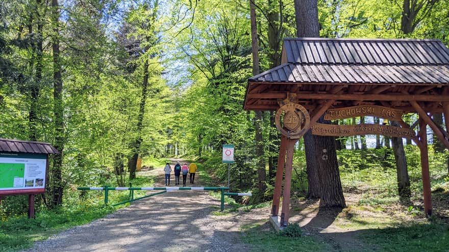 Entrance to the "Tuchowski Las" Path