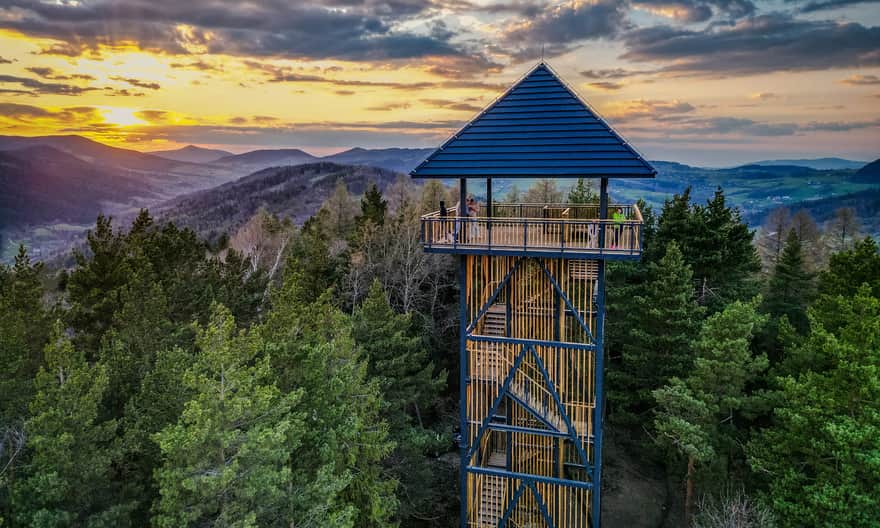 Observation tower on Skiełek, photo by Łukowica Municipality Office