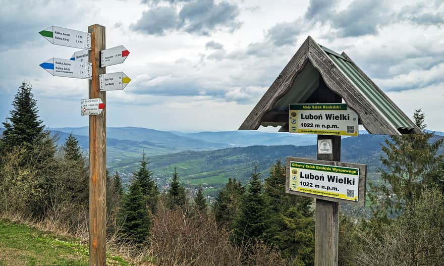 Luboń Wielki - trails from the summit