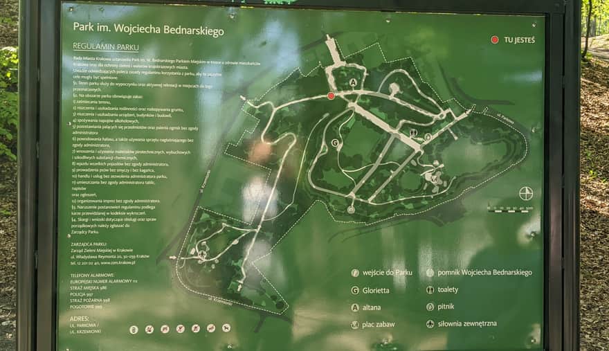 Plan Parku Bednarskiego