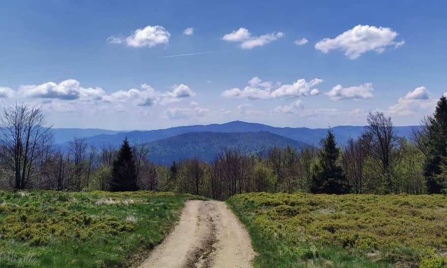 View from Polana Stumorgowa towards Gorce Mountains and Tatra Mountains, photo by B. and J. Stachurscy