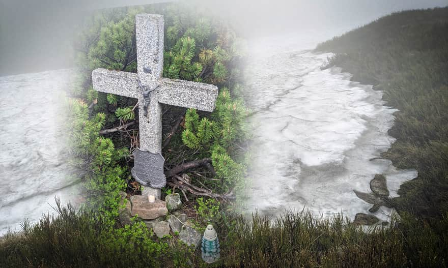 Place where the skiers who died on Babia Góra in 1935 were found and commemorated