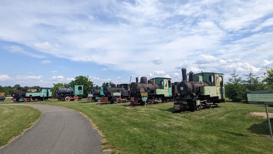 Open-air museum of steam machines at the Historic Silver Mine