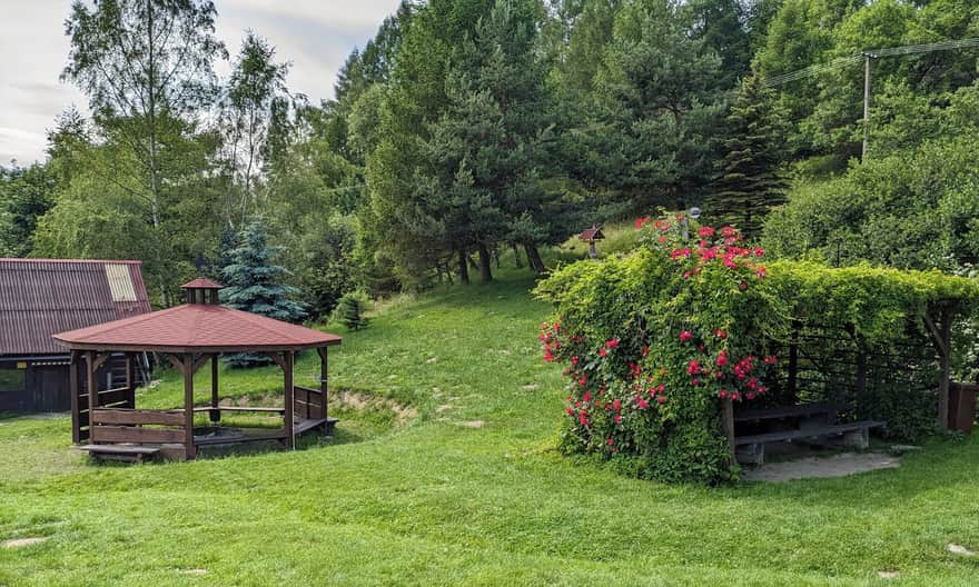 Green area at Mountain Hut Cyrla near Rytro