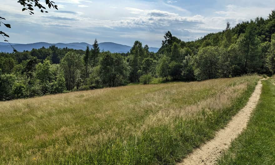 Widok z łąki nad Chatą Górską Cyrla