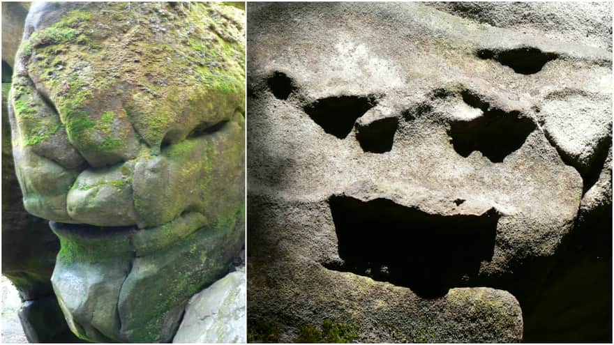 Teplickie Skały - skalne twarze