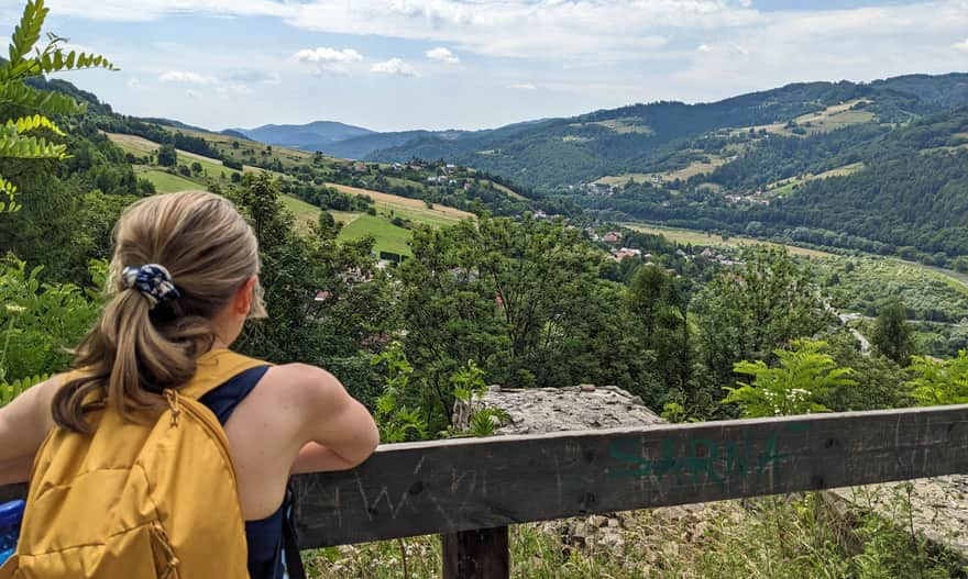 Castle in Rytrze: View up the Poprad Valley