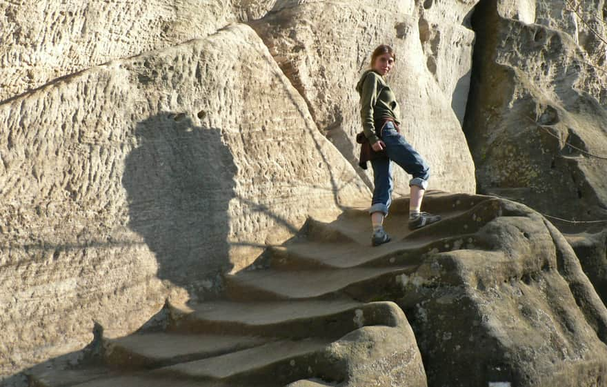 Adrspach Rocks. Rock steps